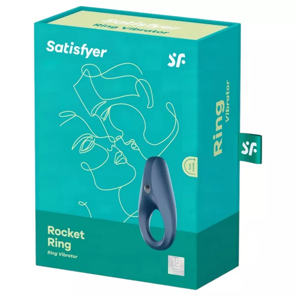 Satisfyer Rocket Ring - вибриращ пенис ринг - водоустойчив - син