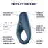 Satisfyer Rocket Ring - вибриращ пенис ринг - водоустойчив - син