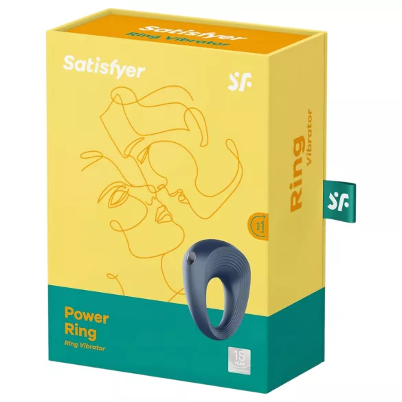 Satisfyer Power Ring - вибриращ пенис пръстен - водоустойчив - сив