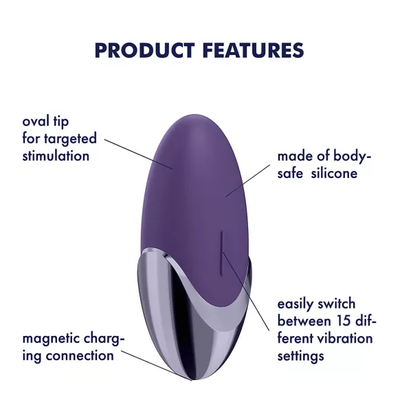 Satisfyer Purple Pleasure - вибратор за клитор с акумулаторна батерия (лилав)