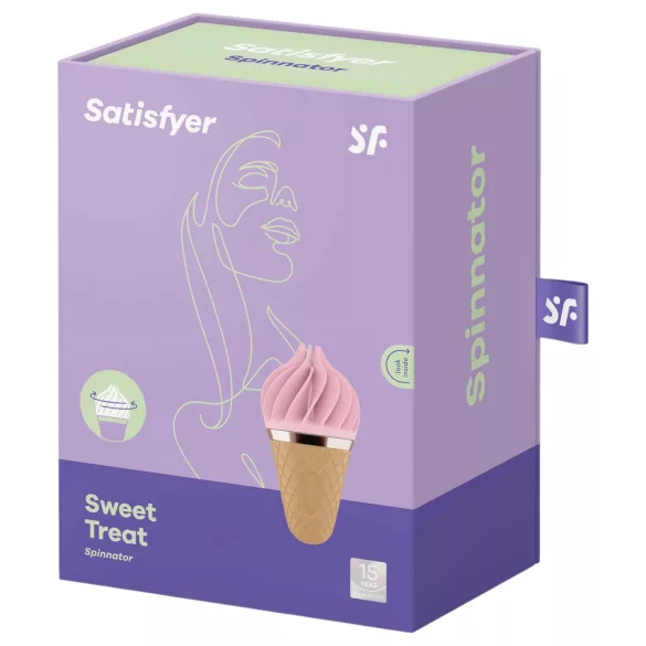 Satisfyer Sweet Treat - въртящ клиторен вибратор с акумулатор - розово-кафяв