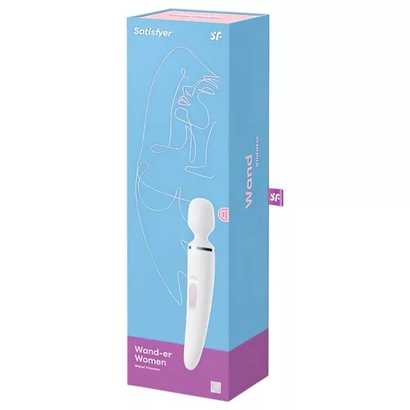 Satisfyer Wand-er Woman - водоустойчив масажор вибратор (бял)