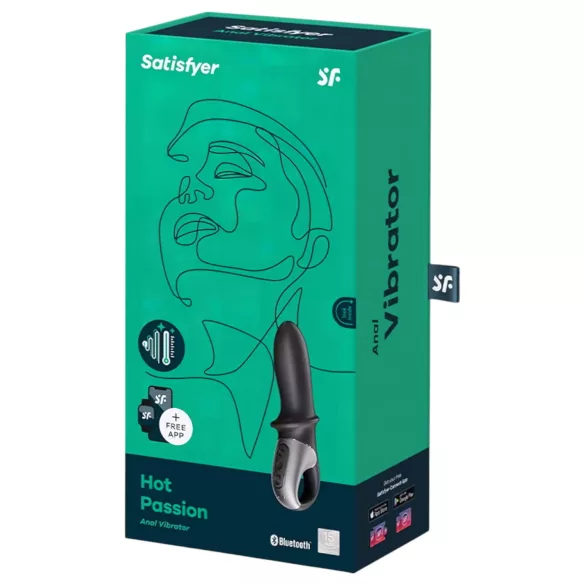 Satisfyer Hot Passion - анален вибратор с подгряване - черен