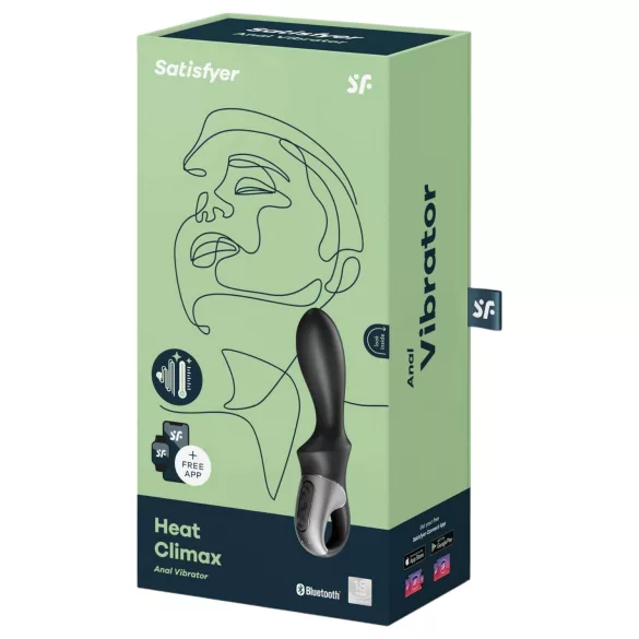 Satisfyer Heat Climax - анален вибратор с подгряване, управляван чрез приложение (черен)
