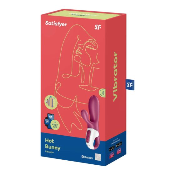 Satisfyer Hot Bunny - интелигентен вибратор за нагряване на ръката (червен)