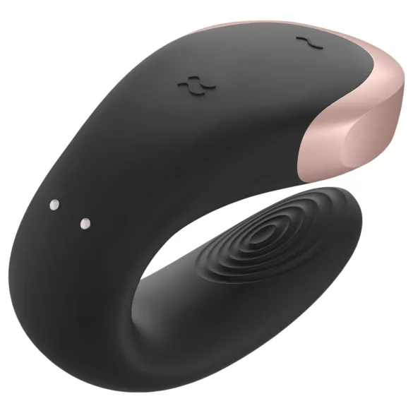 Satisfyer Double Love - вибратор за двойки с дистанционно управление - черен