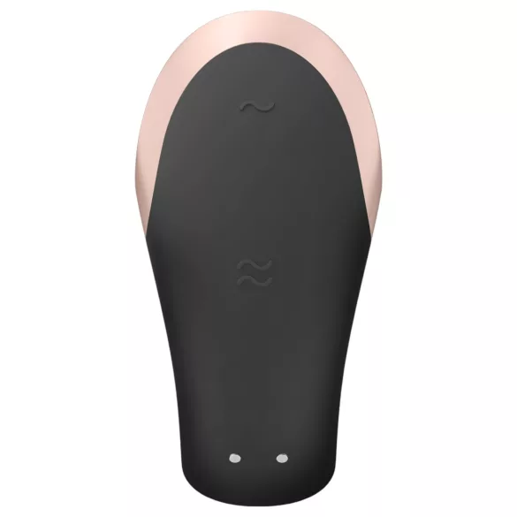 Satisfyer Double Love - вибратор за двойки с дистанционно управление - черен