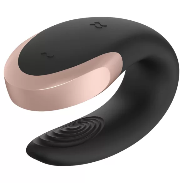Satisfyer Double Love - вибратор за двойки с дистанционно управление - черен