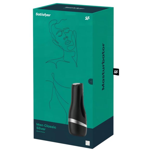 Satisfyer Men Classic - ръчен мастурбатор със смукателна функция (сребърен)