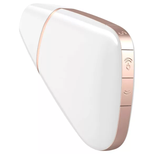 Satisfyer Love Triangle - вибратор за клитор с въздушни вълни с управление чрез приложение (бял)