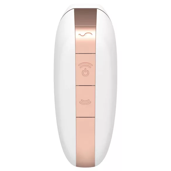 Satisfyer Love Triangle - вибратор за клитор с въздушни вълни с управление чрез приложение (бял)