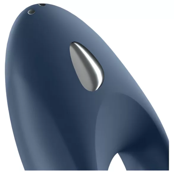 Satisfyer Mighty One - вибриращ пръстен за пенис - смарт, син