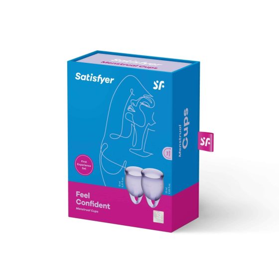 Satisfyer Feel Confident - комплект менструални чашки (лилави) - 2бр.