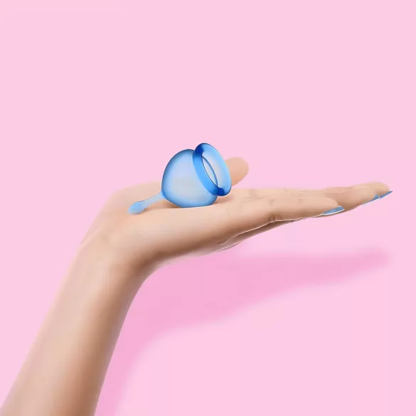 Satisfyer Feel Good - менструална чашка комплект - син - 2 броя