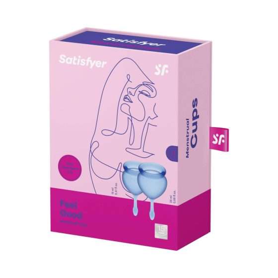 Satisfyer Feel Good - комплект менструални чашки (сини) - 2бр.