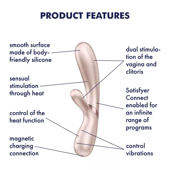 Satisfyer Hot Lover - вибратор с управление чрез приложение (сребърен)