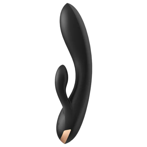 Satisfyer Double Flex - вибратор с клиторно рамо - смарт управление - черен