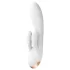 Satisfyer Double Flex - вибратор с клиторен накрайник, управляван чрез приложение (бял)