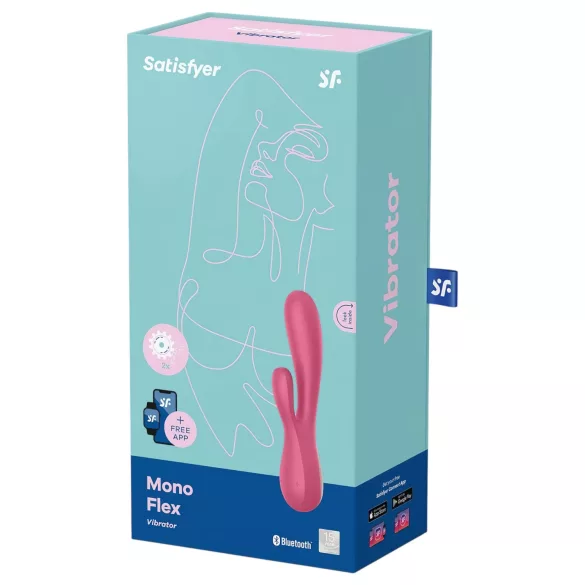 Satisfyer Mono Flex - вибратор с управление чрез приложение (червен)