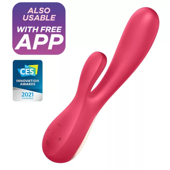 Satisfyer Mono Flex - вибратор с управление чрез приложение (червен)