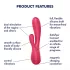 Satisfyer Mono Flex - вибратор с управление чрез приложение (червен)