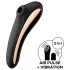 Satisfyer Dual Kiss - вибратор за вагина и клитор - акумулаторен - черен