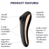 Satisfyer Dual Kiss - вибратор за вагина и клитор - акумулаторен - черен