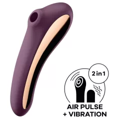   Satisfyer Dual Kiss - 2 в 1, вагинален и клиторен вибратор (лилав)