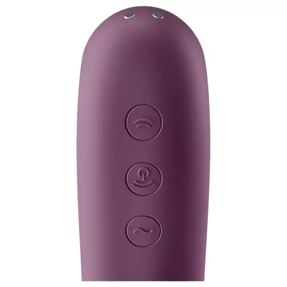 Satisfyer Dual Kiss - вибратор 2 в 1 за вагина и клитор - лилав