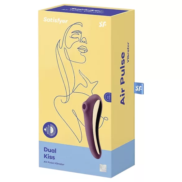 Satisfyer Dual Kiss - вибратор 2 в 1 за вагина и клитор - лилав