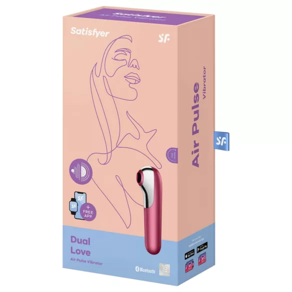 Satisfyer Dual Love - вибратор за вагина и клитор - умен - червен