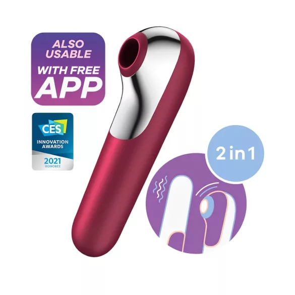 Satisfyer Dual Love - вибратор за вагина и клитор - умен - червен