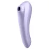 Satisfyer Dual Pleasure - вибратор 2 в 1 с въздушни вълни, управляван чрез приложение (лилав)