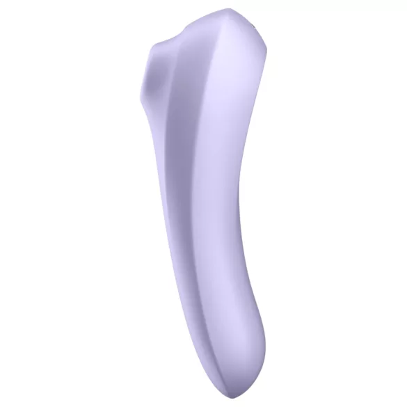 Satisfyer Dual Pleasure - вибратор 2 в 1 с въздушни вълни, управляван чрез приложение (лилав)