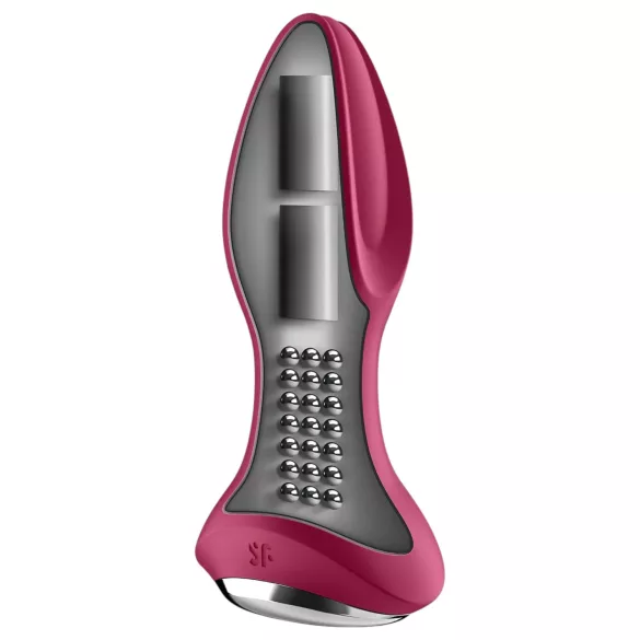 Satisfyer Rotator Plug 2 - анален вибратор с перли - акумулаторен - червен