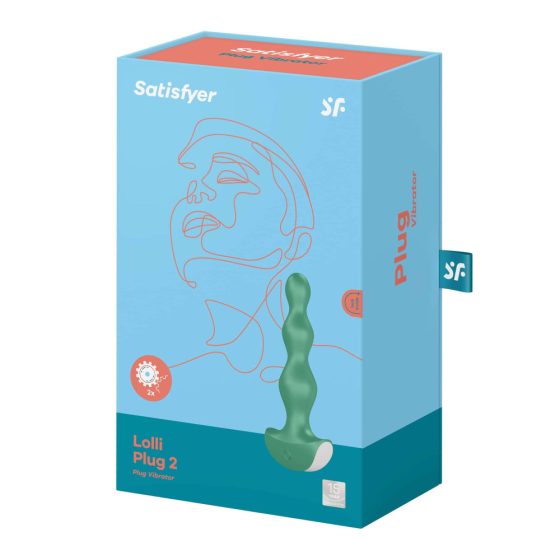 Satisfyer Lolli-Plug 2 - презареждащ се, водоустойчив анален вибратор (зелен)