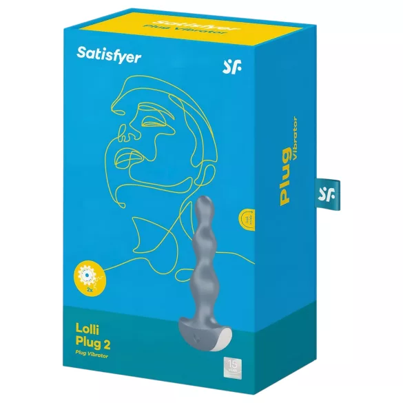 Satisfyer Lolli-Plug 2 - акумулаторен, водоустойчив анален вибратор (сив)