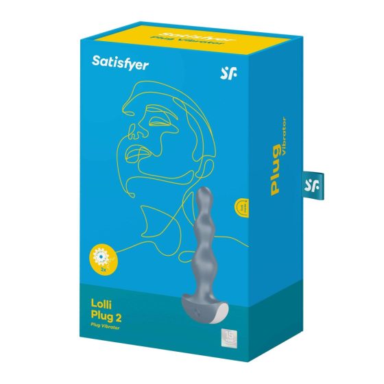 Satisfyer Lolli-Plug 2 - Акумулаторни, водоустойчиви анални вибратори (сиви)