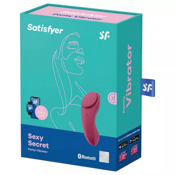 Satisfyer Sexy Secret - носим вибратор за бикини с управление чрез приложение (червен)