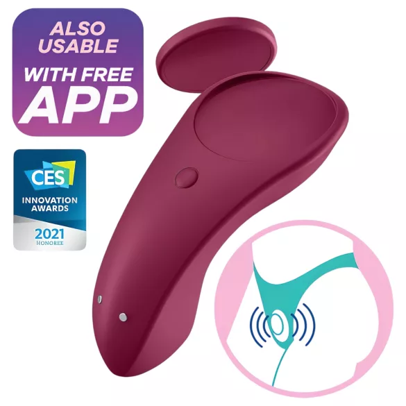 Satisfyer Sexy Secret - носим вибратор за бикини с управление чрез приложение (червен)
