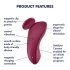 Satisfyer Sexy Secret - умен водоустойчив вибратор за бикини (червен)
