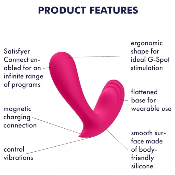 Satisfyer Top Secret - вибратор с управление чрез приложение (розов)