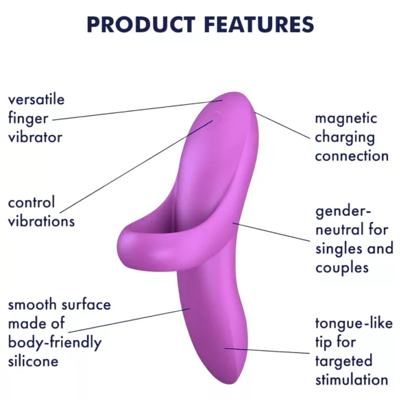 Satisfyer Bold Lover - акумулаторен, водоустойчив вибратор за пръст (розов)