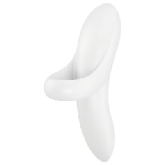   Satisfyer Bold Lover - водоустойчив акумулаторен вибратор за пръст (бял)