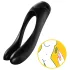 Satisfyer Candy Cane - вибратор с две рамена - акумулаторен, водоустойчив, черен
