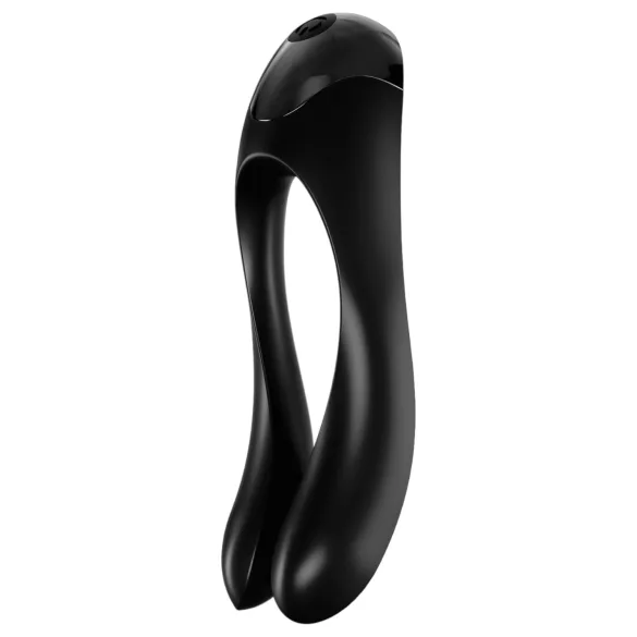 Satisfyer Candy Cane - вибратор с две рамена - акумулаторен, водоустойчив, черен