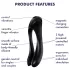 Satisfyer Candy Cane - вибратор с две рамена - акумулаторен, водоустойчив, черен