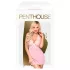 Penthouse - комплект от дантела с нашийник - розов