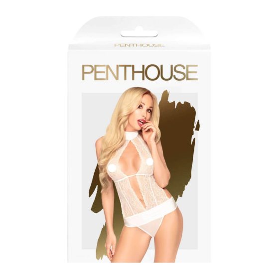 Penthouse Perfect Lover - боди без презрамки (бяло)