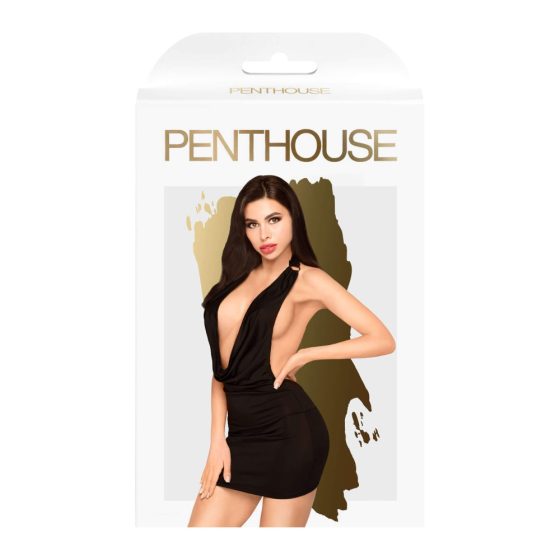 Penthouse Heart Rob - рокля с дълбоко деколте и стрингове (черна) - M/L